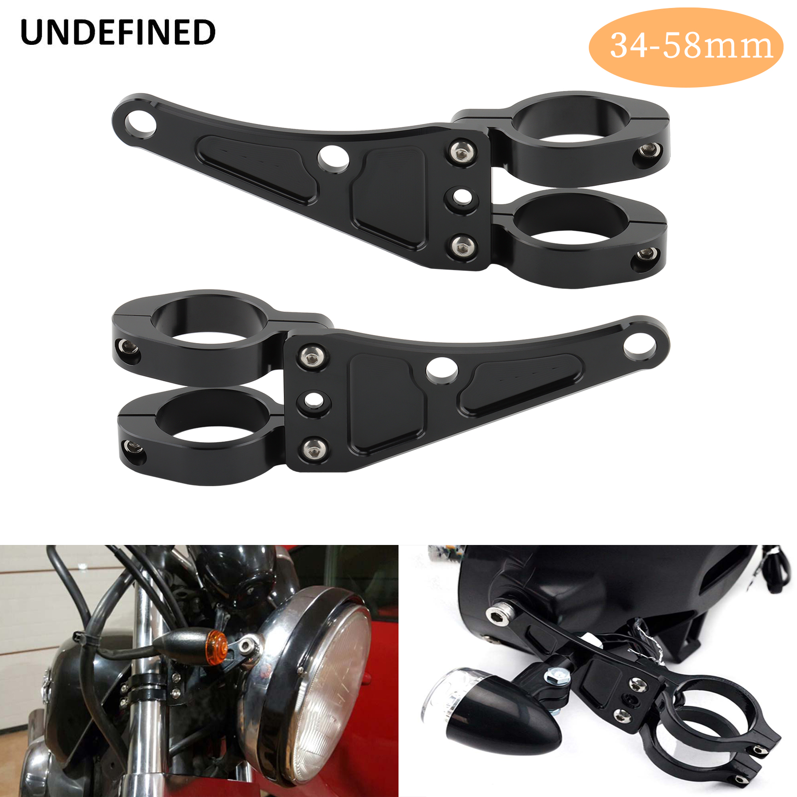 Outdoor Lighting Company - 33mm-58mm Headlight Bracket Mount Clamps Fork