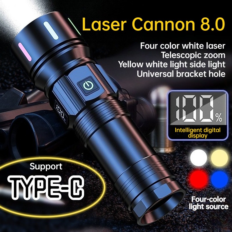 Outdoor Lighting Usb - Strong Light LED Flashlight Telescopic Zoom