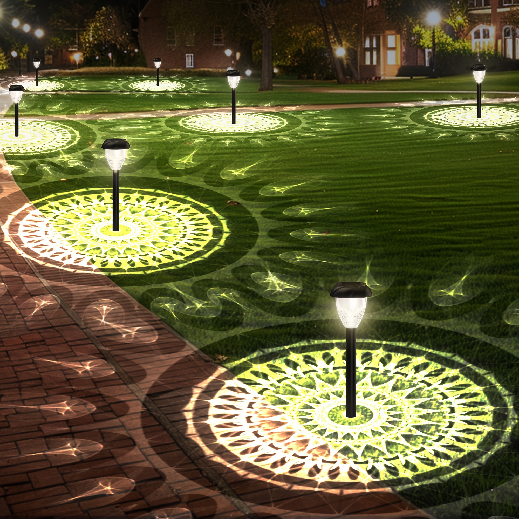 Wired Pathway Light - 10pcs Solar Pathway Lights for Yard