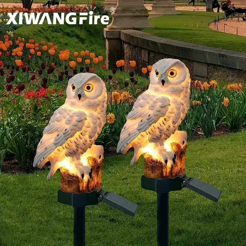 Outdoor Lighting Company - Solar Owl Statue Garden Light LED