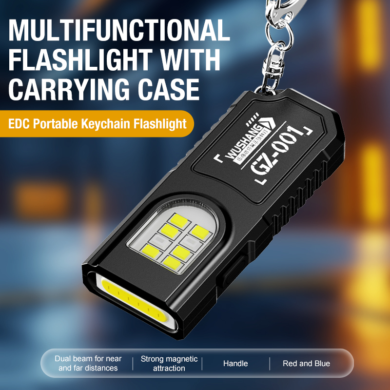 Outdoor Lighting Usb - Portable Keychain LED COB Flashlight USB