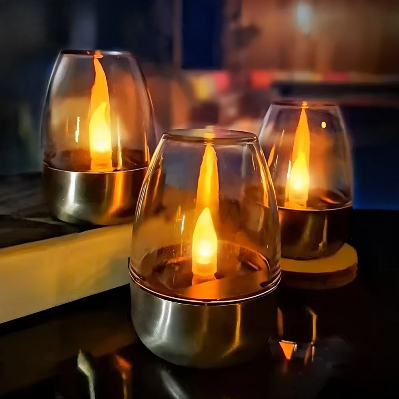 Outdoor Lighting Company - LED Solar Candles Light Flameless Rechargeable