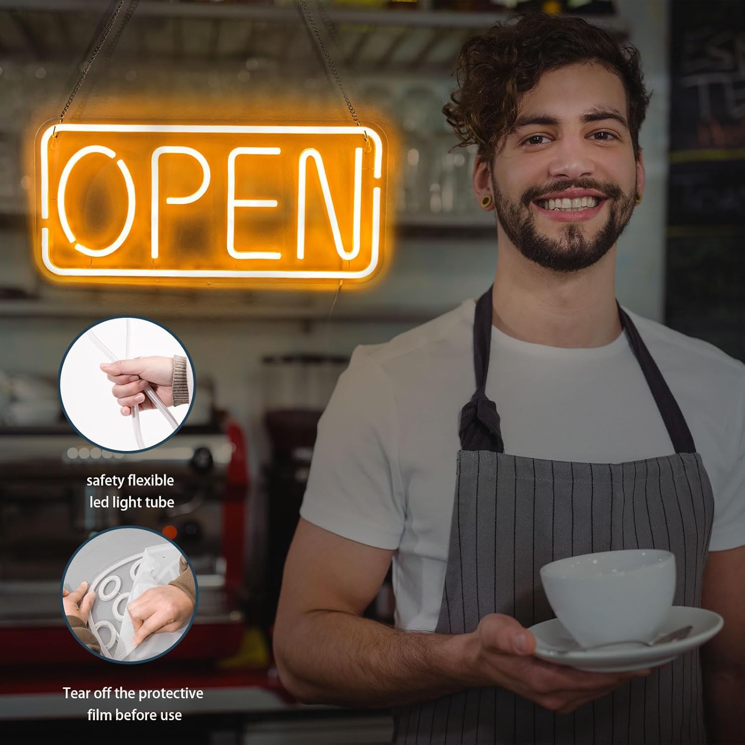 Open Neon Sign USB Powered Bus - مراجعة Outdoor Lighting For Store وسعره