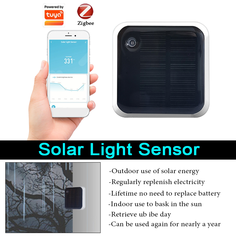 Smart Solar Light Sensor Tuya  - مراجعة Outdoor Lighting Zigbee وسعره