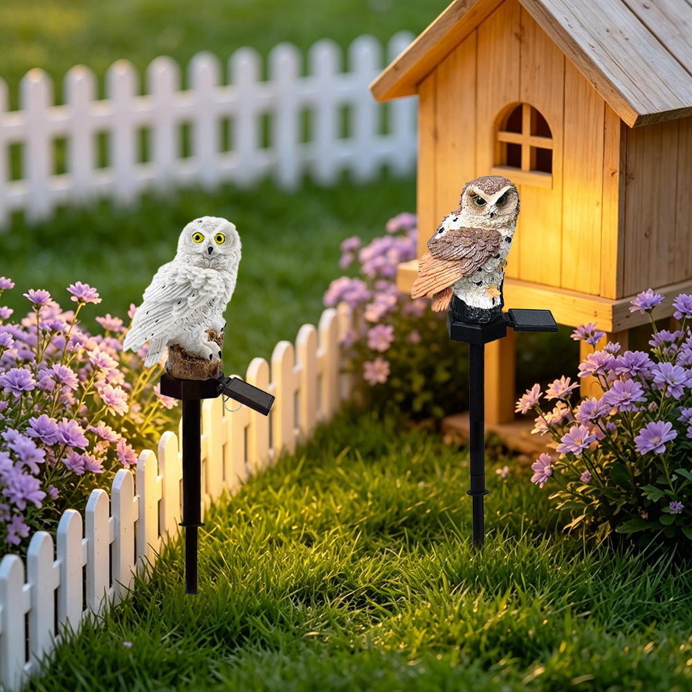 Owl Solar Light, Resin Owl Gro - مراجعة Outdoor Lighting Company وسعره