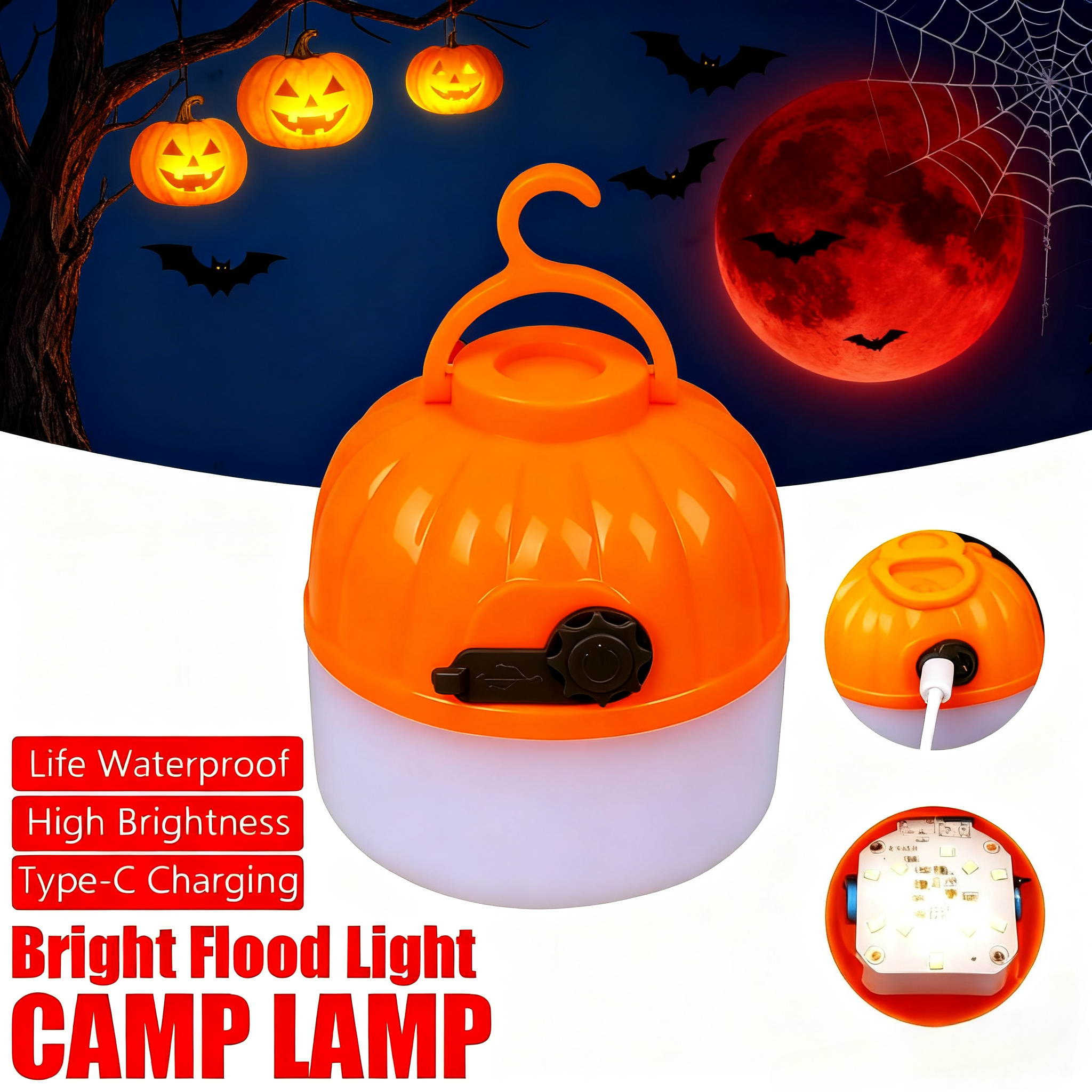 Mini Portable Halloween Pumpki - مراجعة Outdoor Lighting Usb وسعره