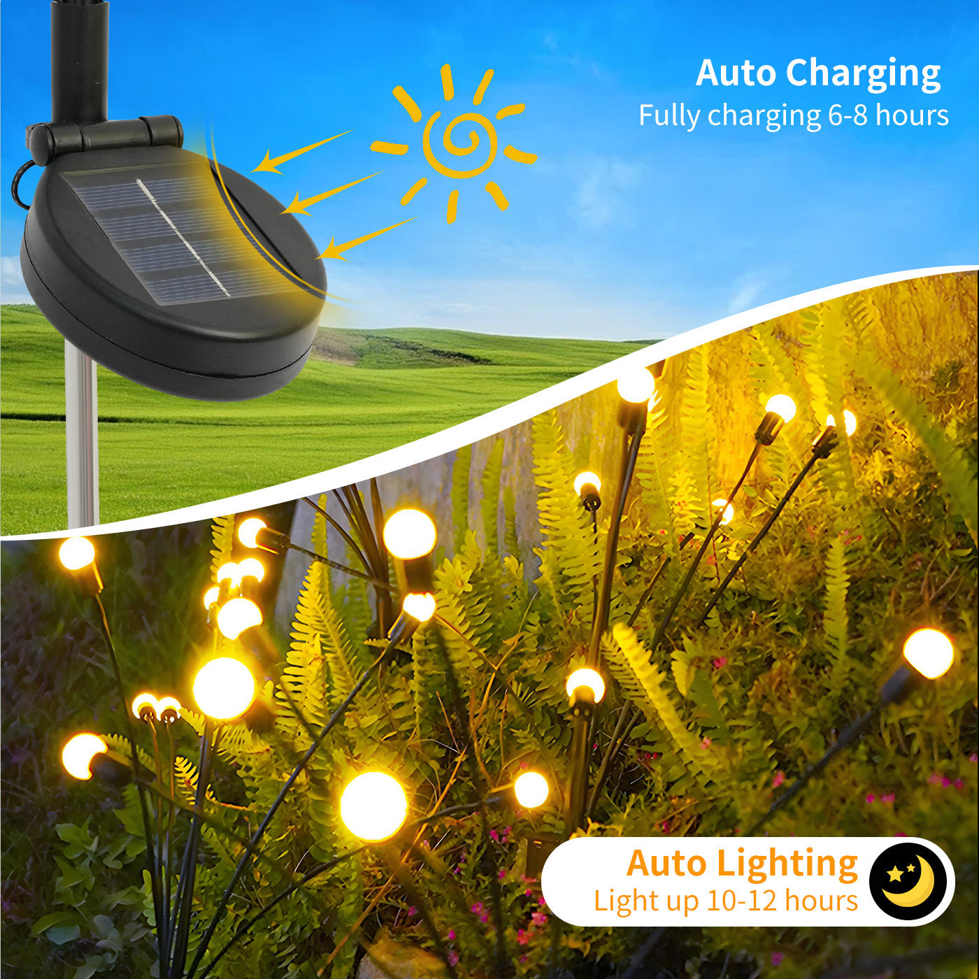 8-Head Solar Firefly Lights Pa - مراجعة Wired Pathway Light وسعره
