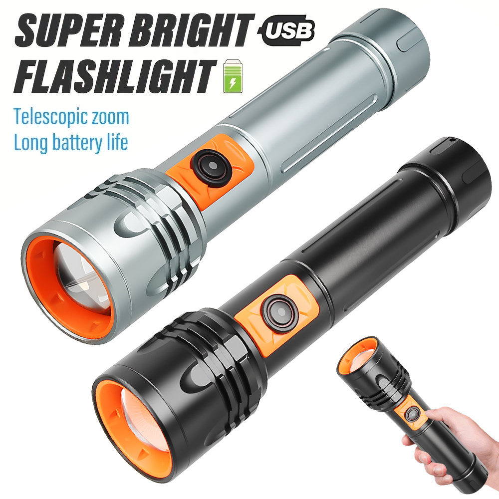 High Power LED Flashlight USB  - مراجعة Outdoor Lighting Usb وسعره