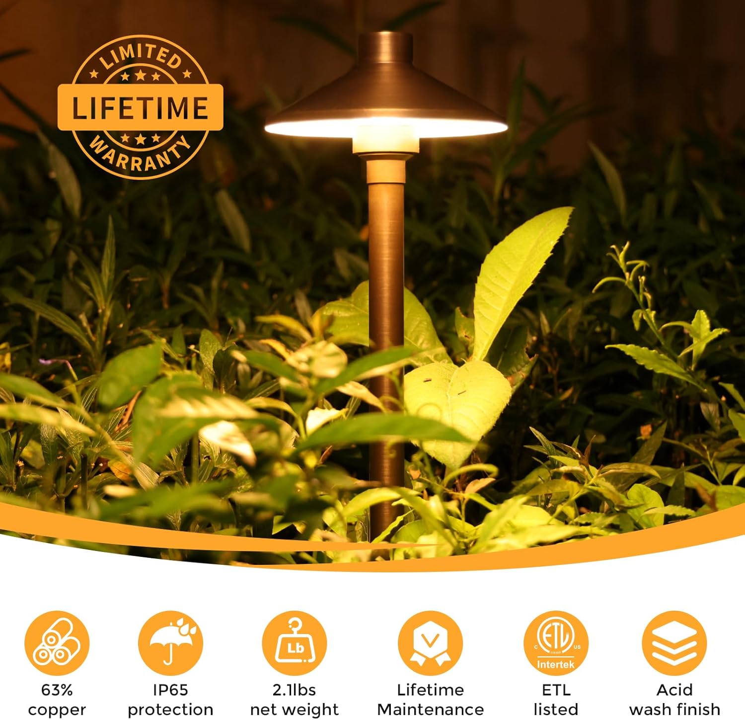 4 Pack Solid Brass Low Voltage - مراجعة Wired Pathway Light وسعره