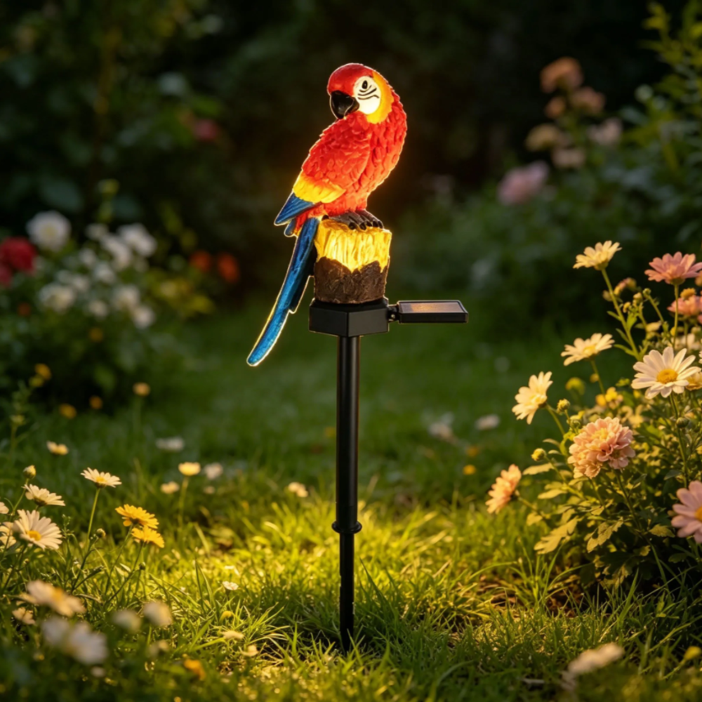 Solar Resin Parrot Decorative  - مراجعة Outdoor Lighting Company وسعره