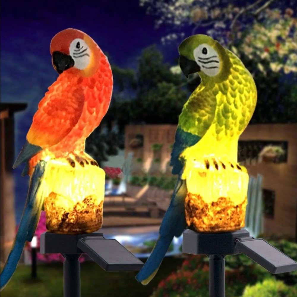 Solar Resin Parrot Decorative  - مراجعة Outdoor Lighting Company وسعره