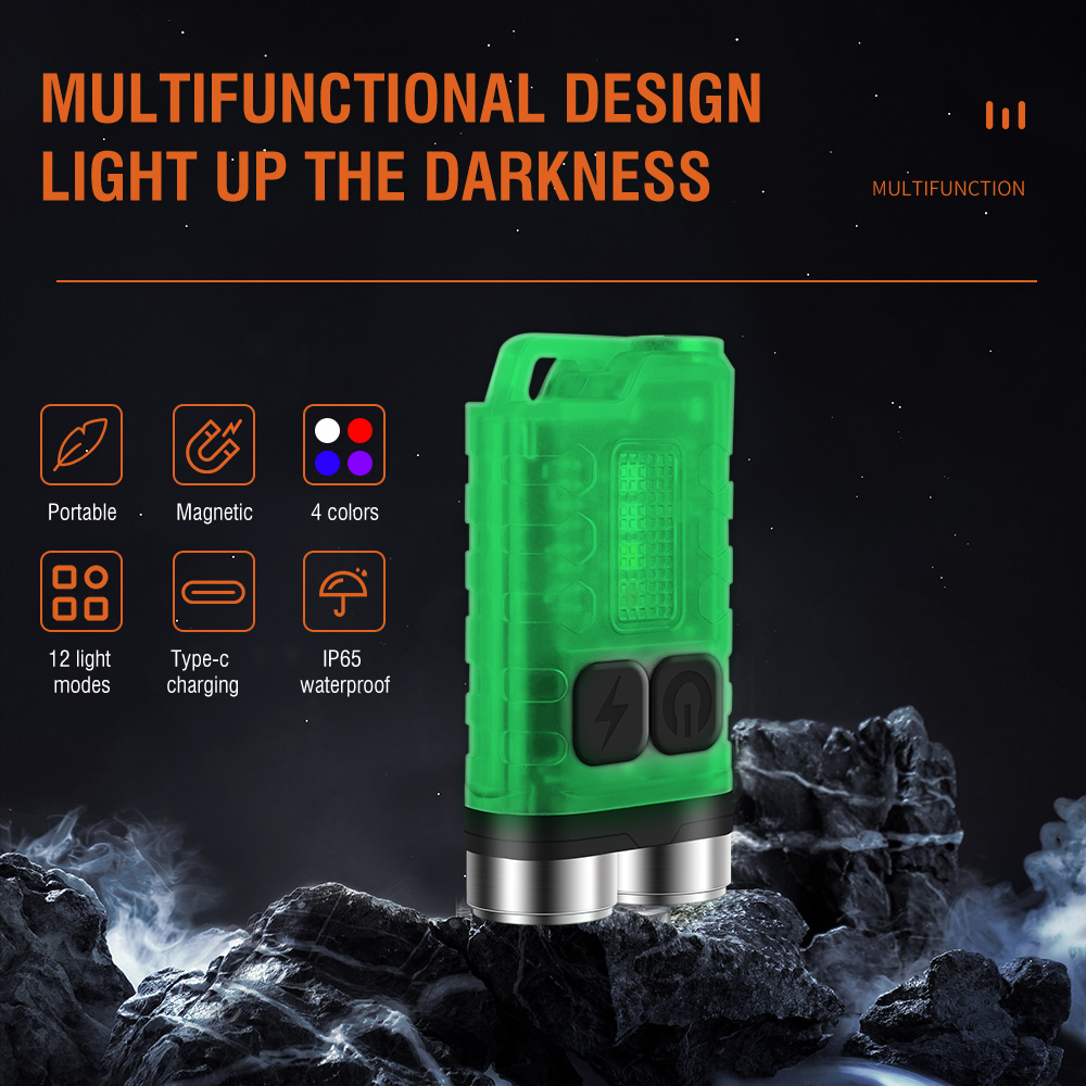 V3 EDC Flashlight Mini Keychai - مراجعة Outdoor Lighting Usb وسعره