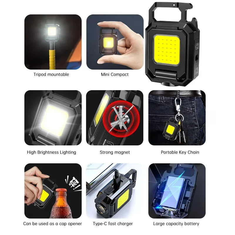 Mini Flashlight Keychain Light - مراجعة Outdoor Lighting Usb وسعره