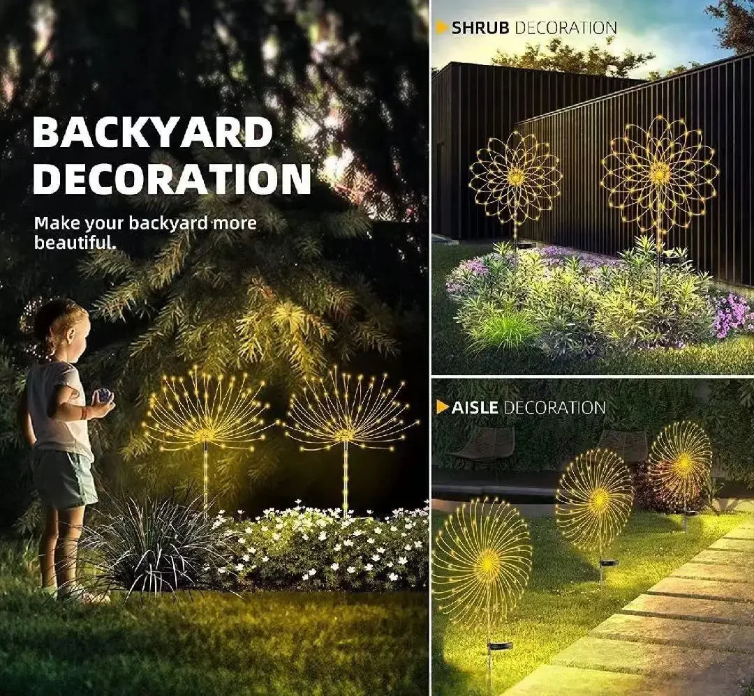 200LED Solar Firework Lamp Out - مراجعة Wired Pathway Light وسعره