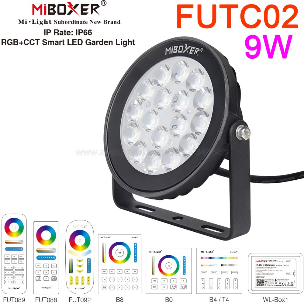 MiBoxer 9W RGB+CCT LED Garden  - مراجعة Outdoor Lighting Zigbee وسعره