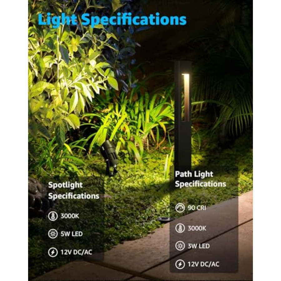 12-Pack Low Voltage Pathway Li - مراجعة Wired Pathway Light وسعره