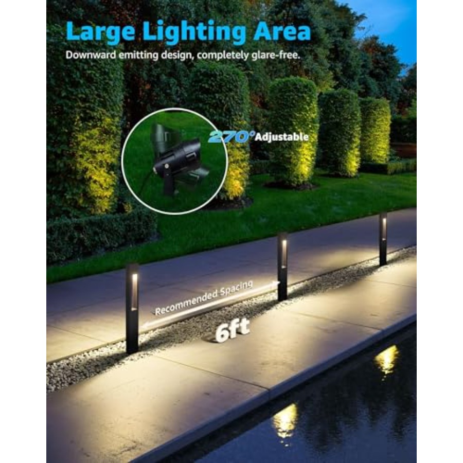12-Pack Low Voltage Pathway Li - مراجعة Wired Pathway Light وسعره