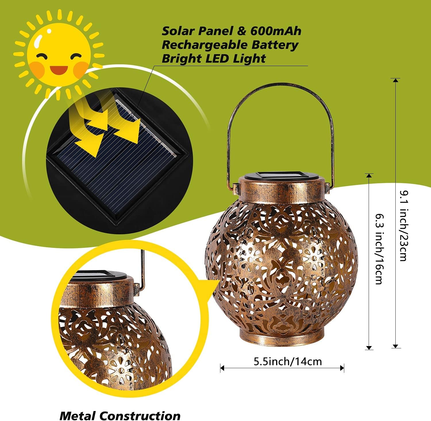 1-6PCS Moroccan Solar Lanterns - مراجعة Outdoor Lighting Company وسعره