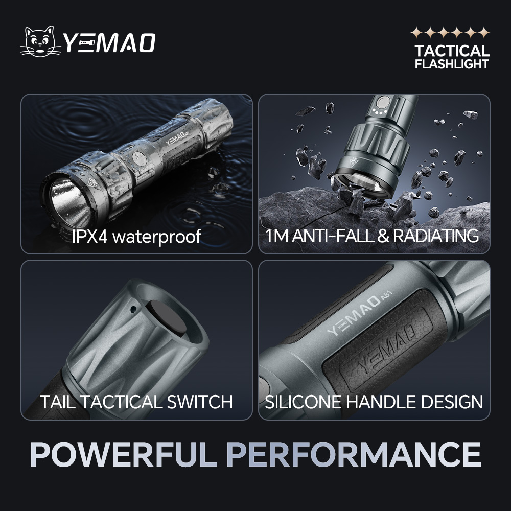 YEMAO-A81 6210LM Flashlight, U - مراجعة Outdoor Lighting Usb وسعره