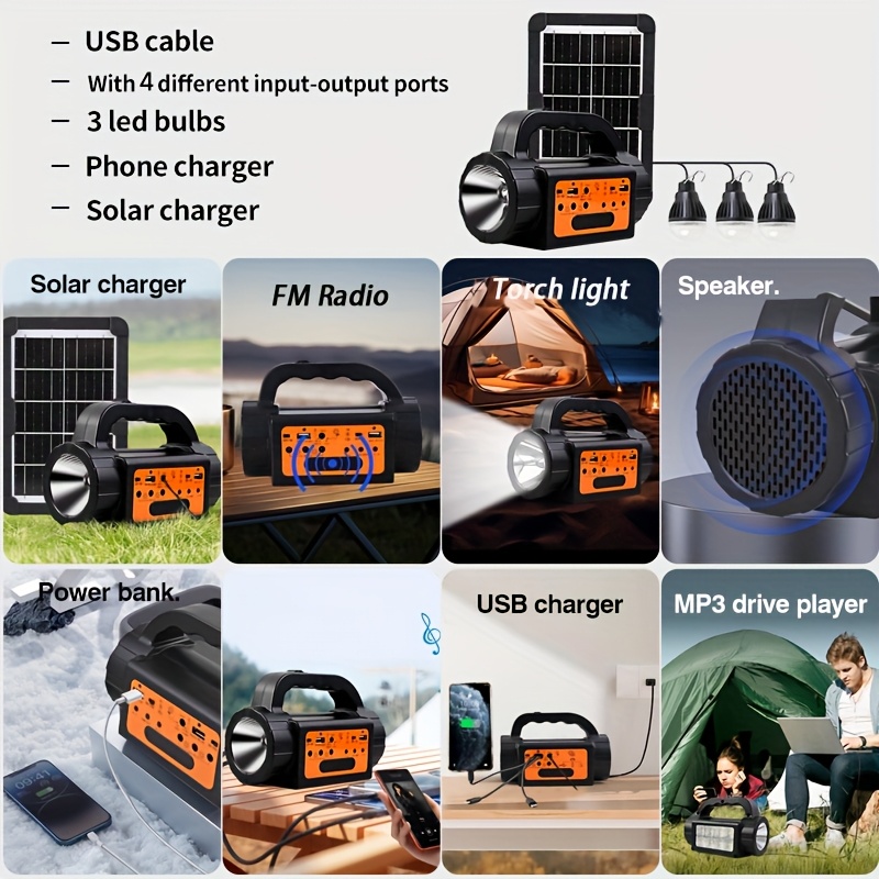 Solar Rechargeable Camping Lig - مراجعة Outdoor Lighting Usb وسعره