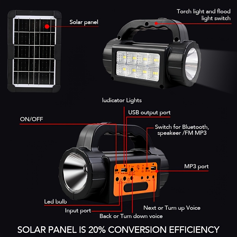 Solar Rechargeable Camping Lig - مراجعة Outdoor Lighting Usb وسعره