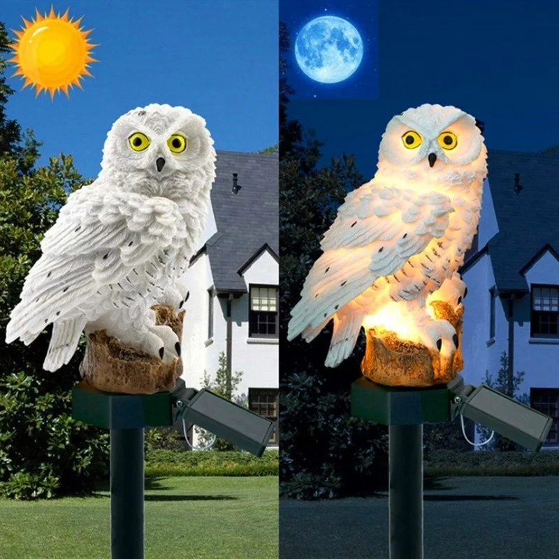 Solar Owl Statue Garden Light  - مراجعة Outdoor Lighting Company وسعره