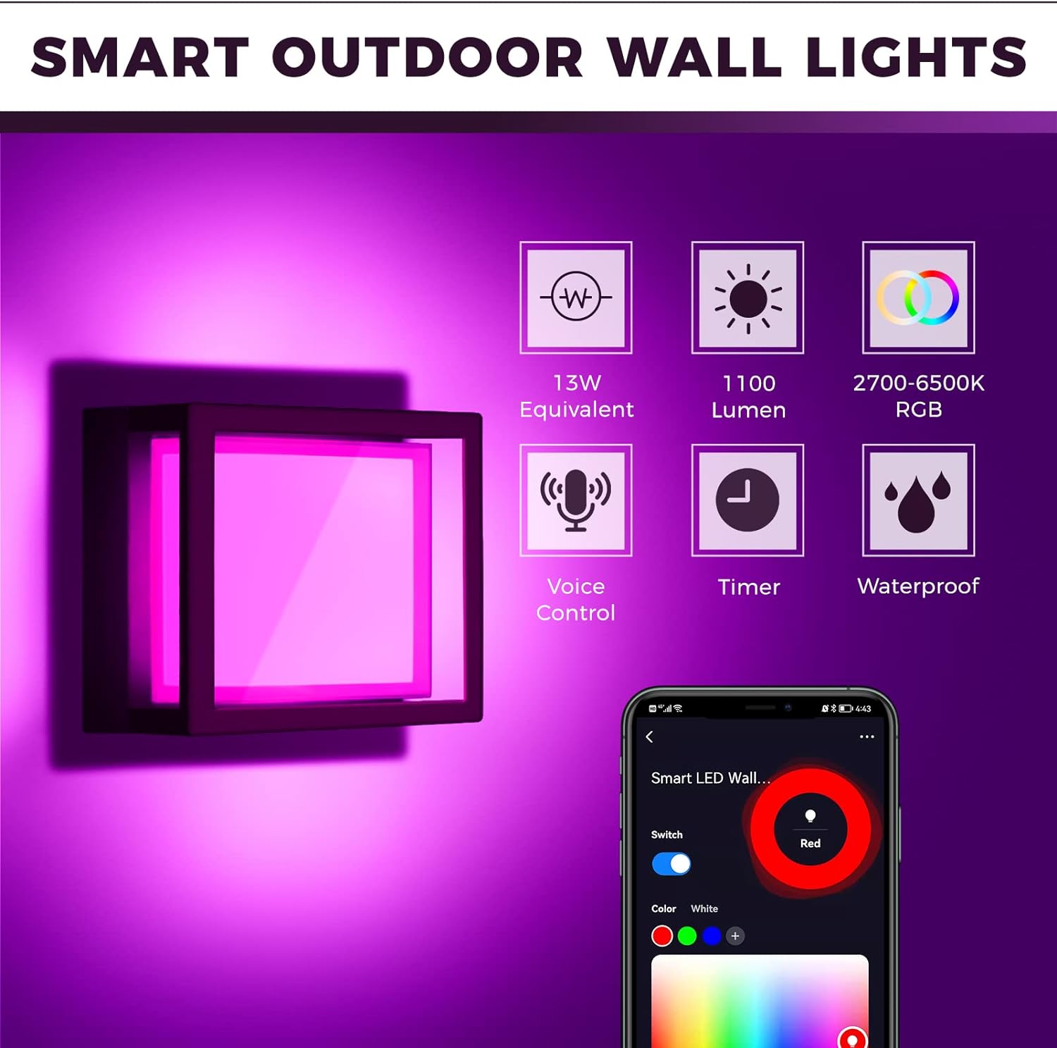 WIFI Smart LED Wall Lamp Outdo - مراجعة Outdoor Lighting Zigbee وسعره