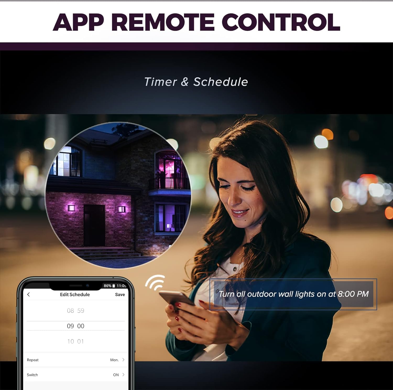 WIFI Smart LED Wall Lamp Outdo - مراجعة Outdoor Lighting Zigbee وسعره