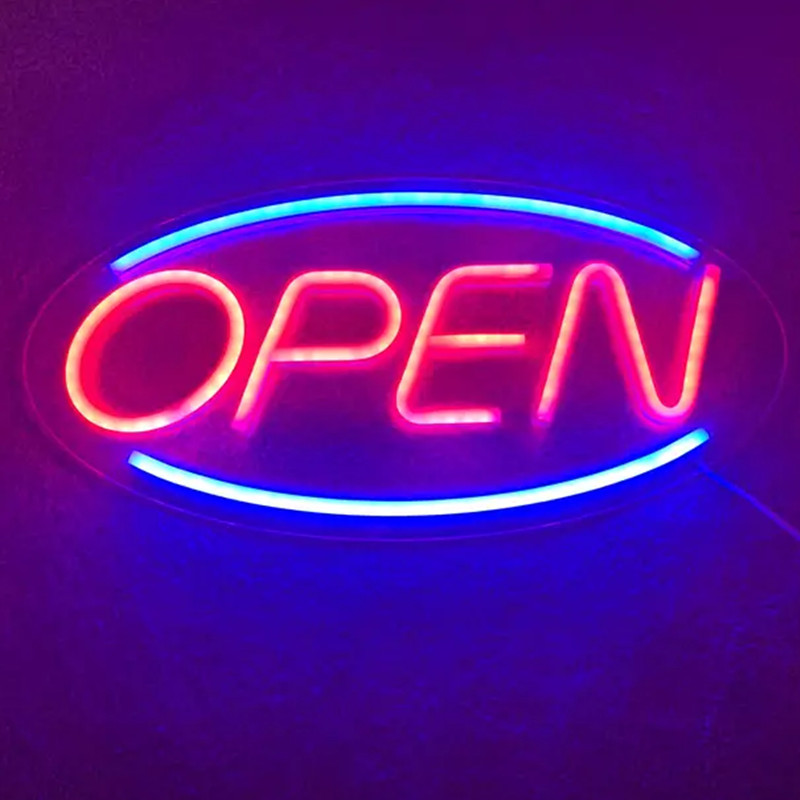 OPEN LED Neon Sign, USB Neon S - مراجعة Outdoor Lighting For Store وسعره