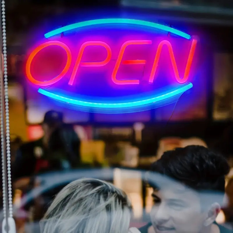 OPEN LED Neon Sign, USB Neon S - مراجعة Outdoor Lighting For Store وسعره