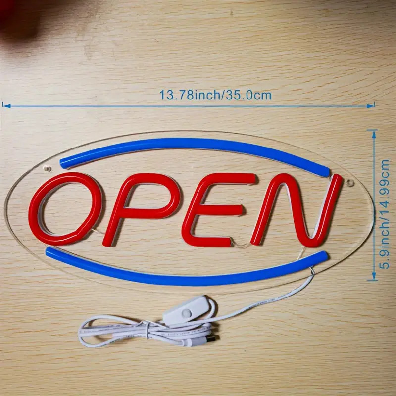 OPEN LED Neon Sign, USB Neon S - مراجعة Outdoor Lighting For Store وسعره