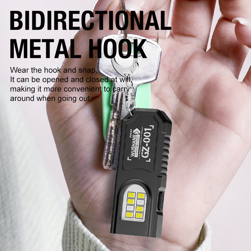 Portable Keychain LED COB Flas - مراجعة Outdoor Lighting Usb وسعره