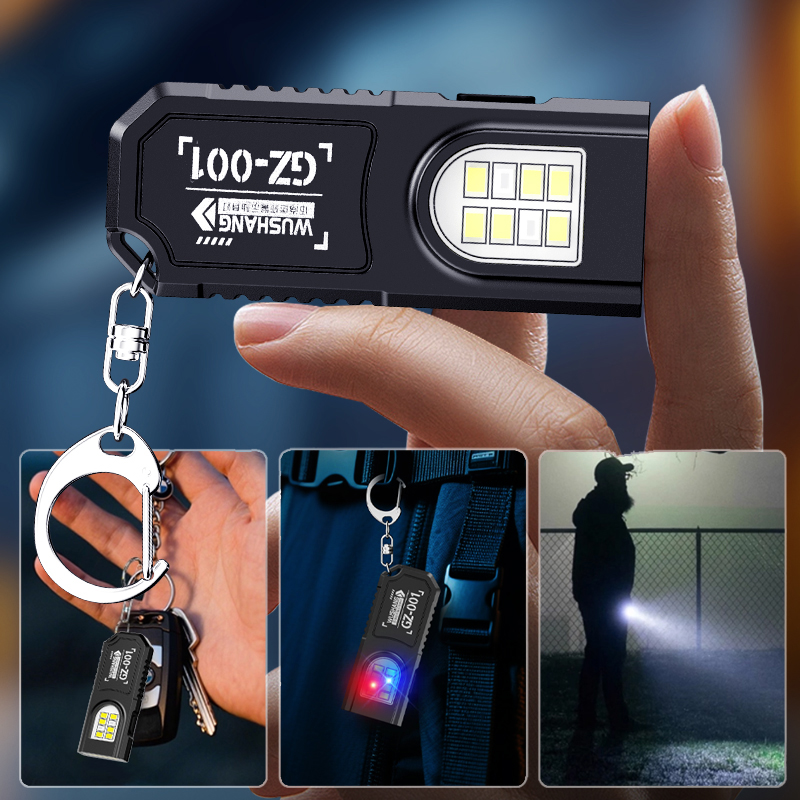 Portable Keychain LED COB Flas - مراجعة Outdoor Lighting Usb وسعره