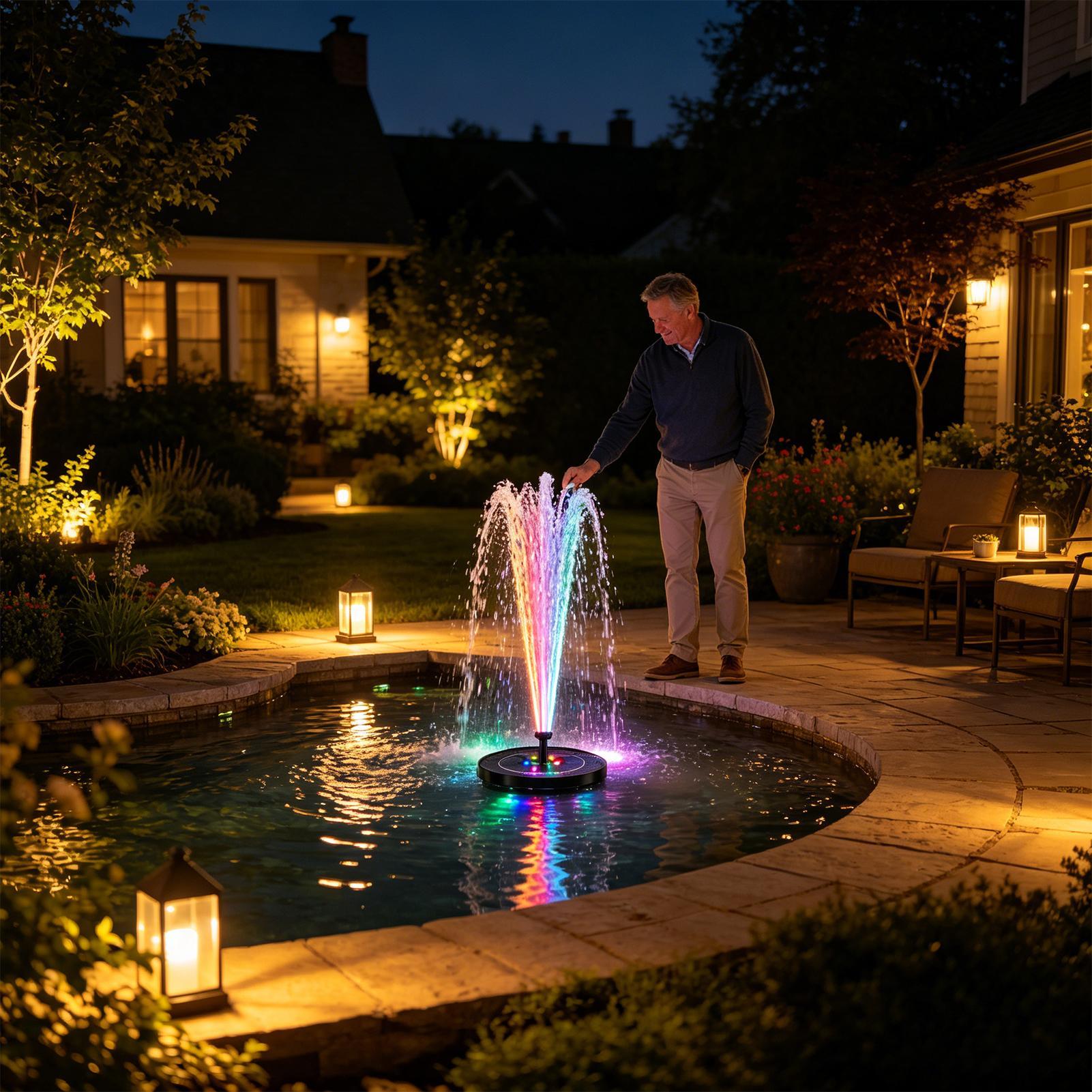 Floating Solar Bird Bath Fount - مراجعة Outdoor Lighting Company وسعره