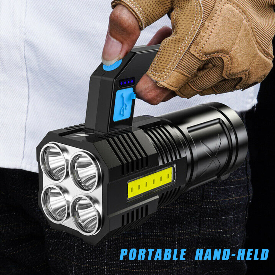 USB Rechargeable Handheld LED  - مراجعة Outdoor Lighting Usb وسعره