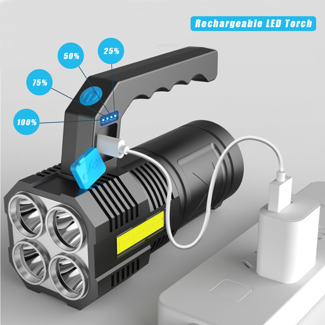USB Rechargeable Handheld LED  - مراجعة Outdoor Lighting Usb وسعره