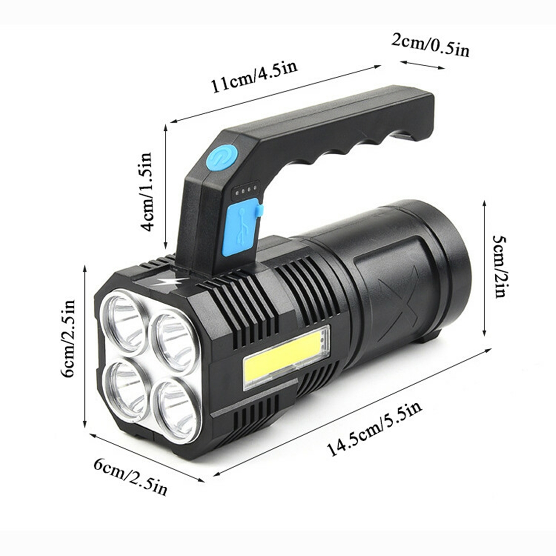 USB Rechargeable Handheld LED  - مراجعة Outdoor Lighting Usb وسعره