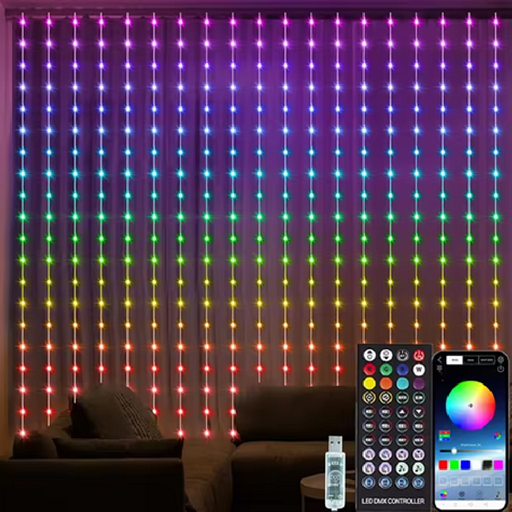 3M RGB Smart LED Curtain Light - مراجعة Outdoor Lighting Usb وسعره