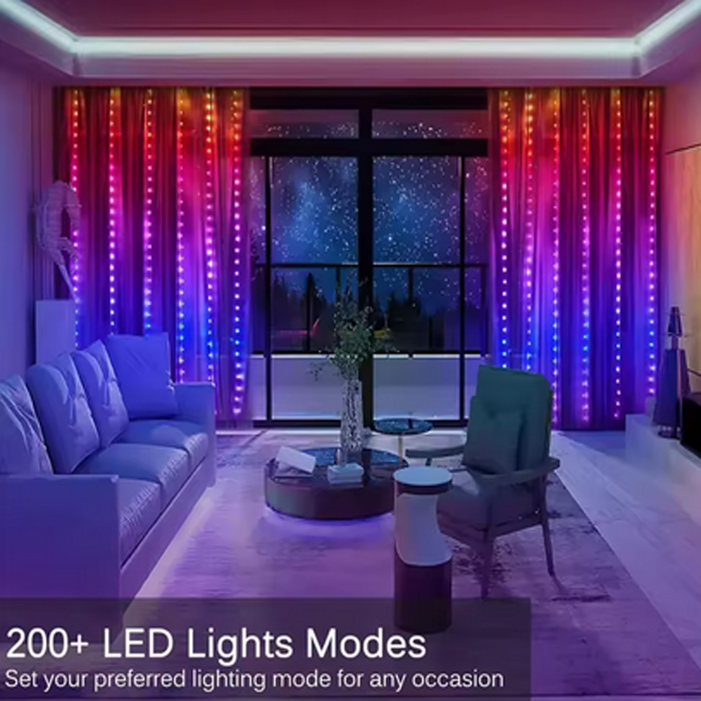 3M RGB Smart LED Curtain Light - مراجعة Outdoor Lighting Usb وسعره
