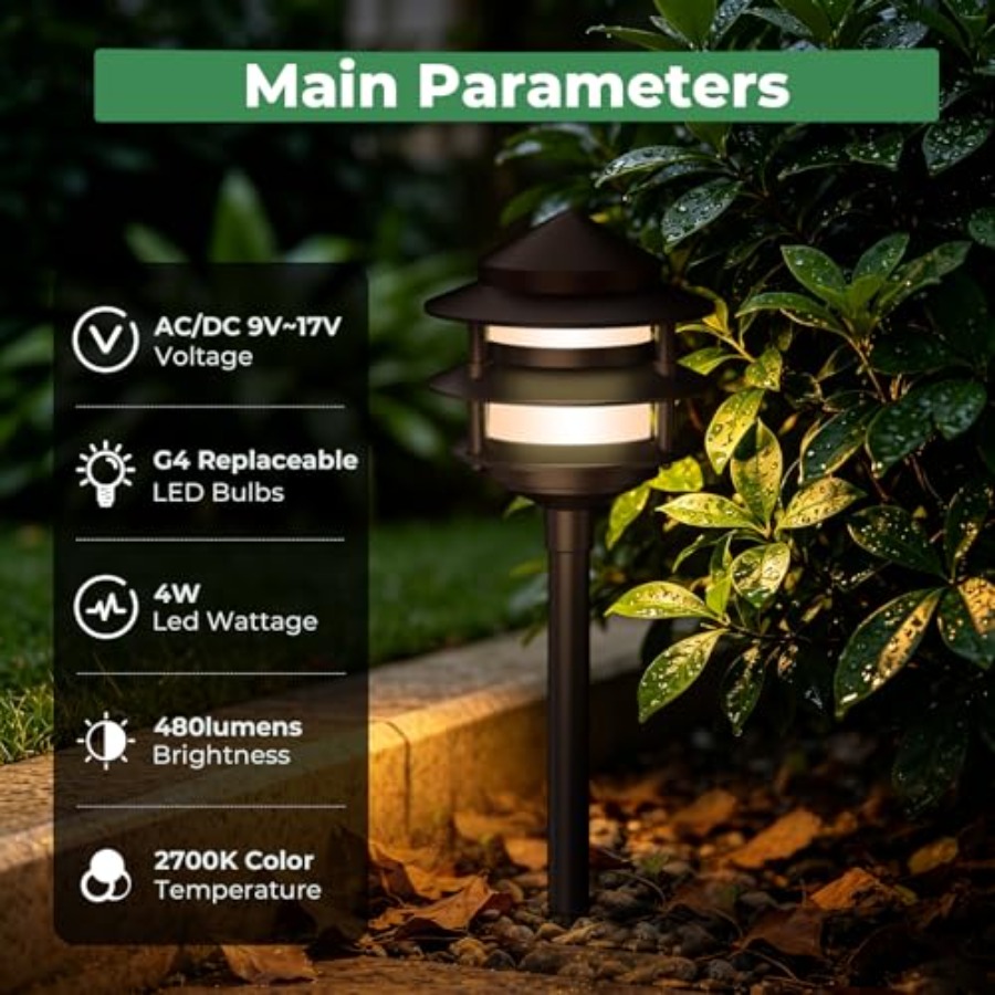 Pagoda Low Voltage Landscape P - مراجعة Wired Pathway Light وسعره