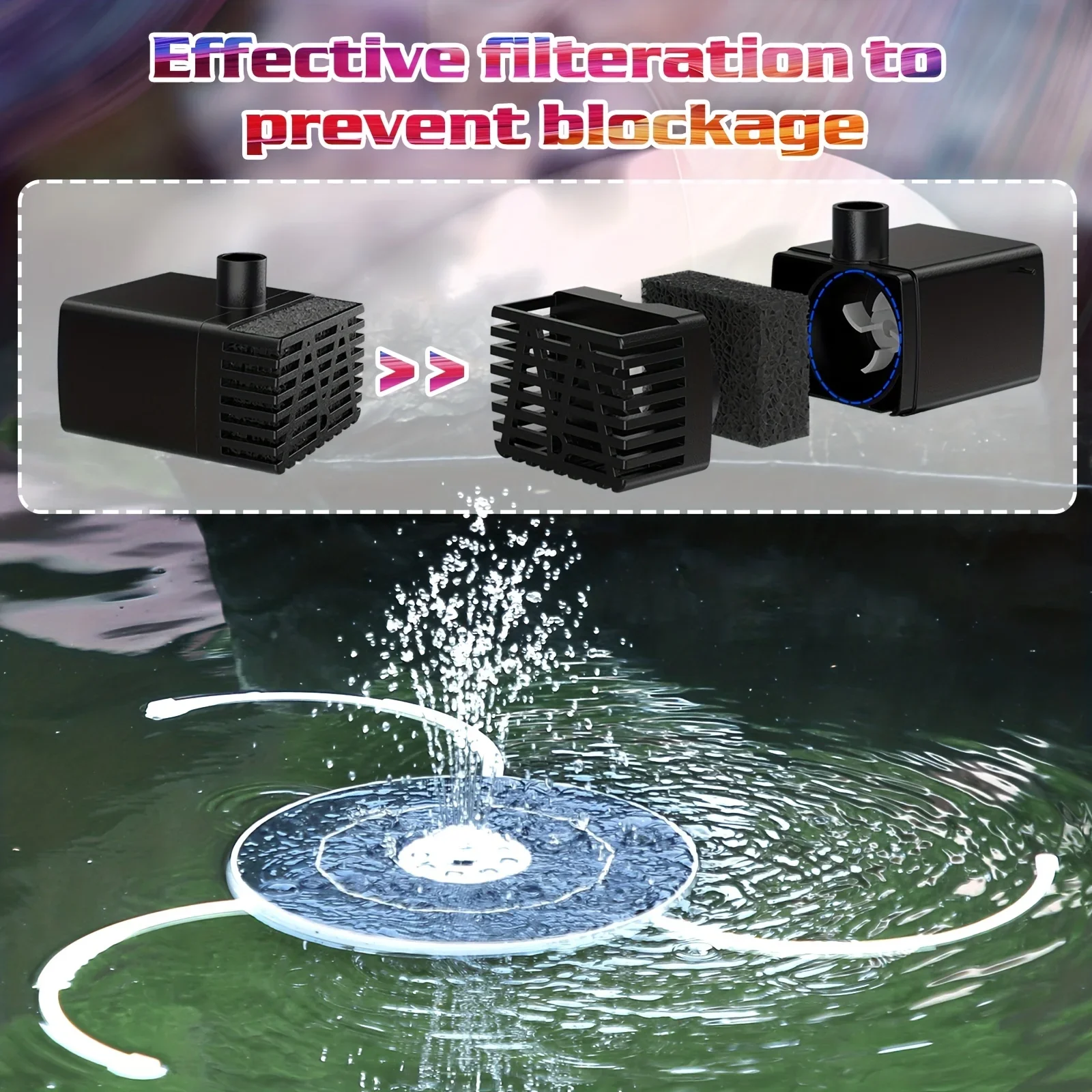 6.5W LED Solar Fountain Pump w - مراجعة Outdoor Lighting Company وسعره